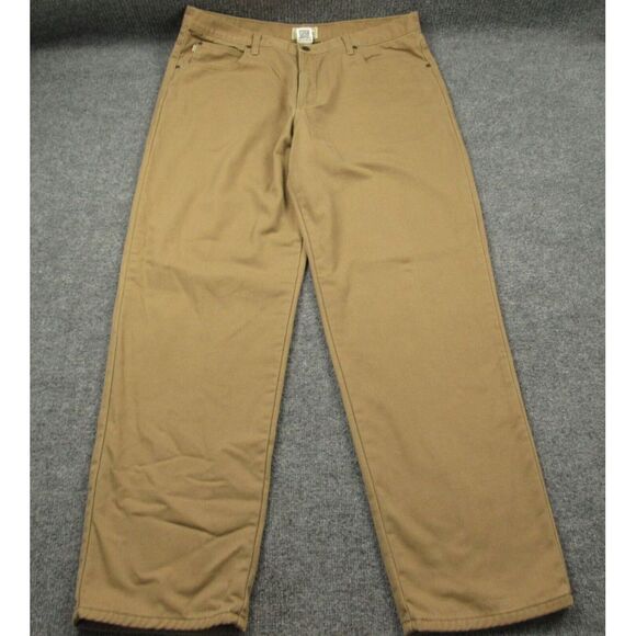 LL Bean Jeans Mens 40x33 Flannel Lined‎ Tan Workwear Winter Warm Outdoors - Picture 2 of 12